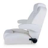 Luxury Recliner Sport High Back Captains Chair Boat Seat with flip up armrests - White Luxury Recliner Sport High Back Captains Chair Boat Seat with flip up armrests - White