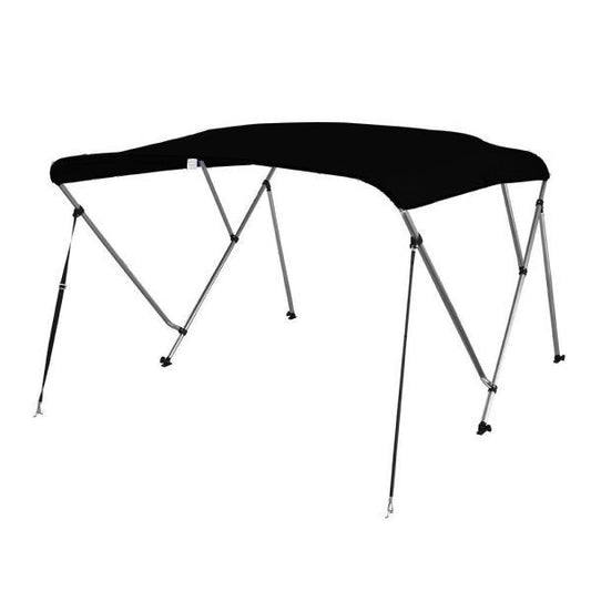 Extra Long 3 Bow Bimini Top Boat Canopy - Black Kaiser Boating Australia