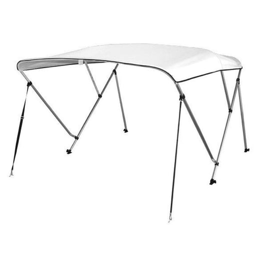Extra Long 3 Bow Bimini Top Boat Canopy - White