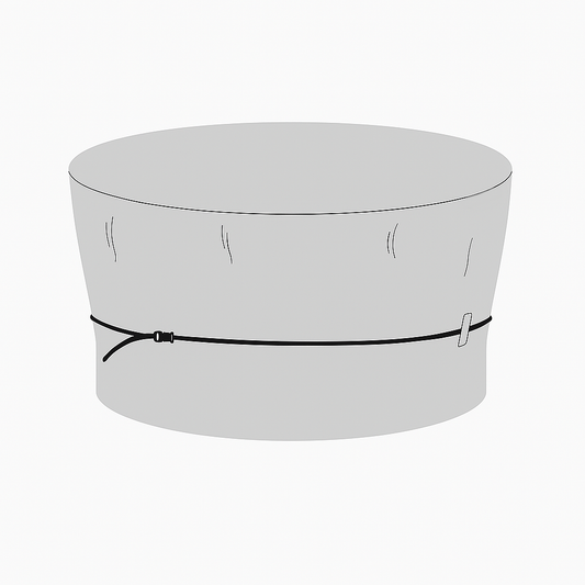 NEW Premium DuraPoly Range Round Outdoor Furniture Table Set Covers Light Grey