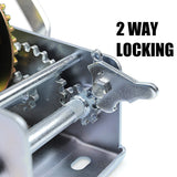 3200LBS Hand Winch Synthetic Strap 2-Speed Manual Car Boat Trailer 4WD 3200LBS Hand Winch Synthetic Strap 2-Speed Manual Car Boat Trailer 4WD