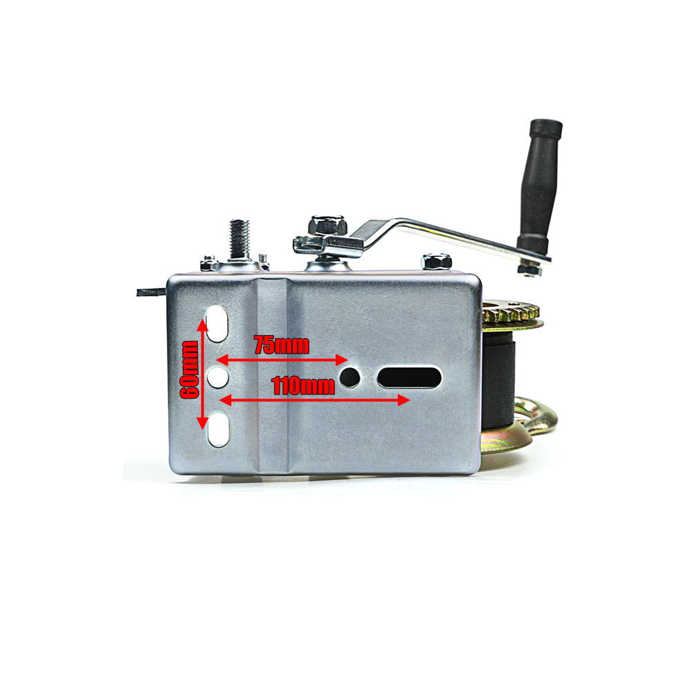 3200LBS Hand Winch Synthetic Strap 2-Speed Manual Car Boat Trailer 4WD 3200LBS Hand Winch Synthetic Strap 2-Speed Manual Car Boat Trailer 4WD