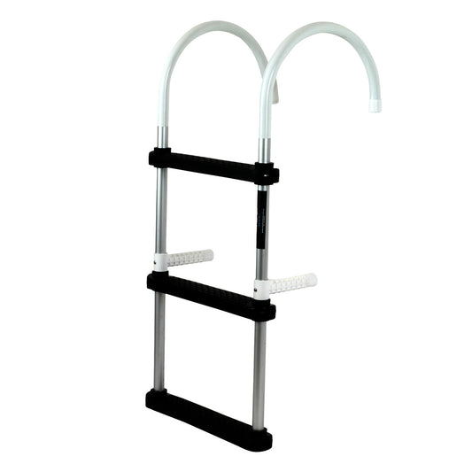 3 Step Heavy Duty Aluminium Boat Ladder with folding hook arms