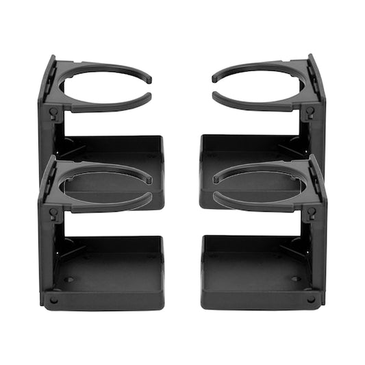4 x Black Folding Marine Boat Drink CUP HOLDER - Plastic