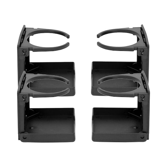 4 x Black Folding Marine Boat Drink CUP HOLDER - Plastic Kaiser Boating Australia