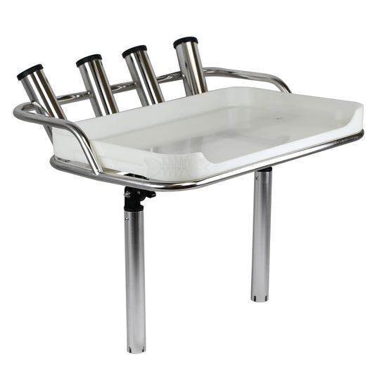 Premium Bait Board - 4 Rod Holders - 2 Mounts