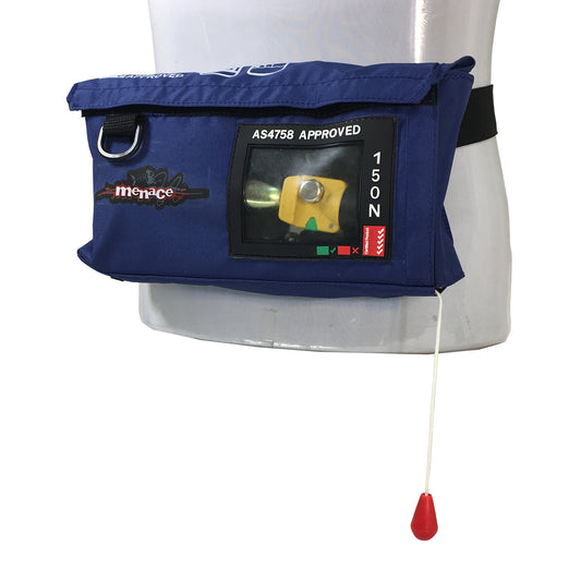 Inflatable Waist Belt Life Jacket PFD 1 Level 150 - Blue - Australian Standard AS 4758