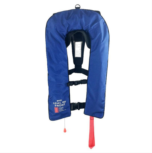 Inflatable Life Jacket PFD 1 Level 150 - Blue (Economy Version) - Australian Standard AS 4758