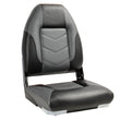Deluxe Pro V High Back Marine Grade Vinyl Black/Charcoal Boat Seat Kaiser Boating Australia