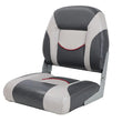 Deluxe Pro III Low Back Marine Grade Vinyl Grey/Charcoal Boat Seat Kaiser Boating Australia
