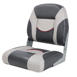 Deluxe Pro III Low Back Marine Grade Vinyl Grey/Charcoal Boat Seat Kaiser Boating Australia