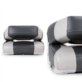 Deluxe Pro III Low Back Marine Grade Vinyl Grey/Charcoal Boat Seat Kaiser Boating Australia