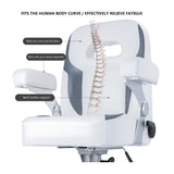 Luxury Recliner Sport High Back Captains Chair Boat Seat with fixed armrests - White/Charcoal