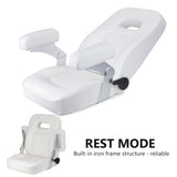 Luxury Recliner Sport High Back Captains Chair Boat Seat with fixed armrests - White