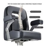 Luxury Recliner Sport High Back Captains Chair Boat Seat with fixed armrests - Charcoal/black