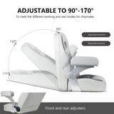 Luxury Recliner Sport High Back Captains Chair Boat Seat with fixed armrests - Grey/Charcoal