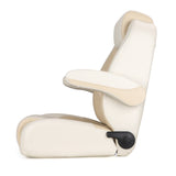 Luxury Recliner Sport High Back Captains Chair Boat Seat with flip up armrests - Ivory/Beige