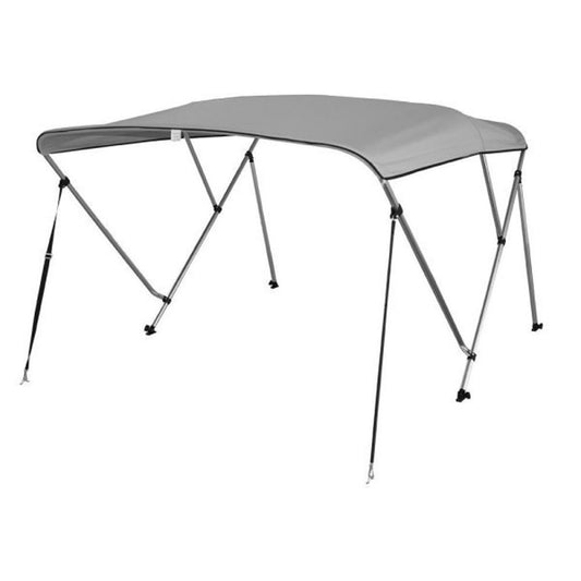 Extra Long 3 Bow Bimini Top Boat Canopy - Light Grey