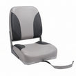 28oz Marine Grade Vinyl Folding Light Grey / Charcoal Boat Seat
