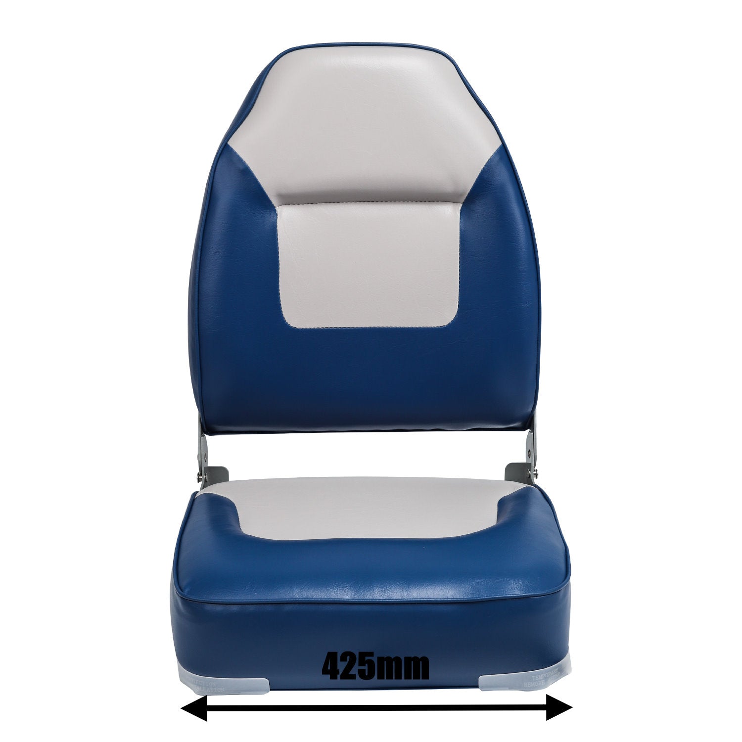 2 X High Back 28oz Marine Grade Vinyl Folding Boat Seat Kaiser   86516 Blue 2 