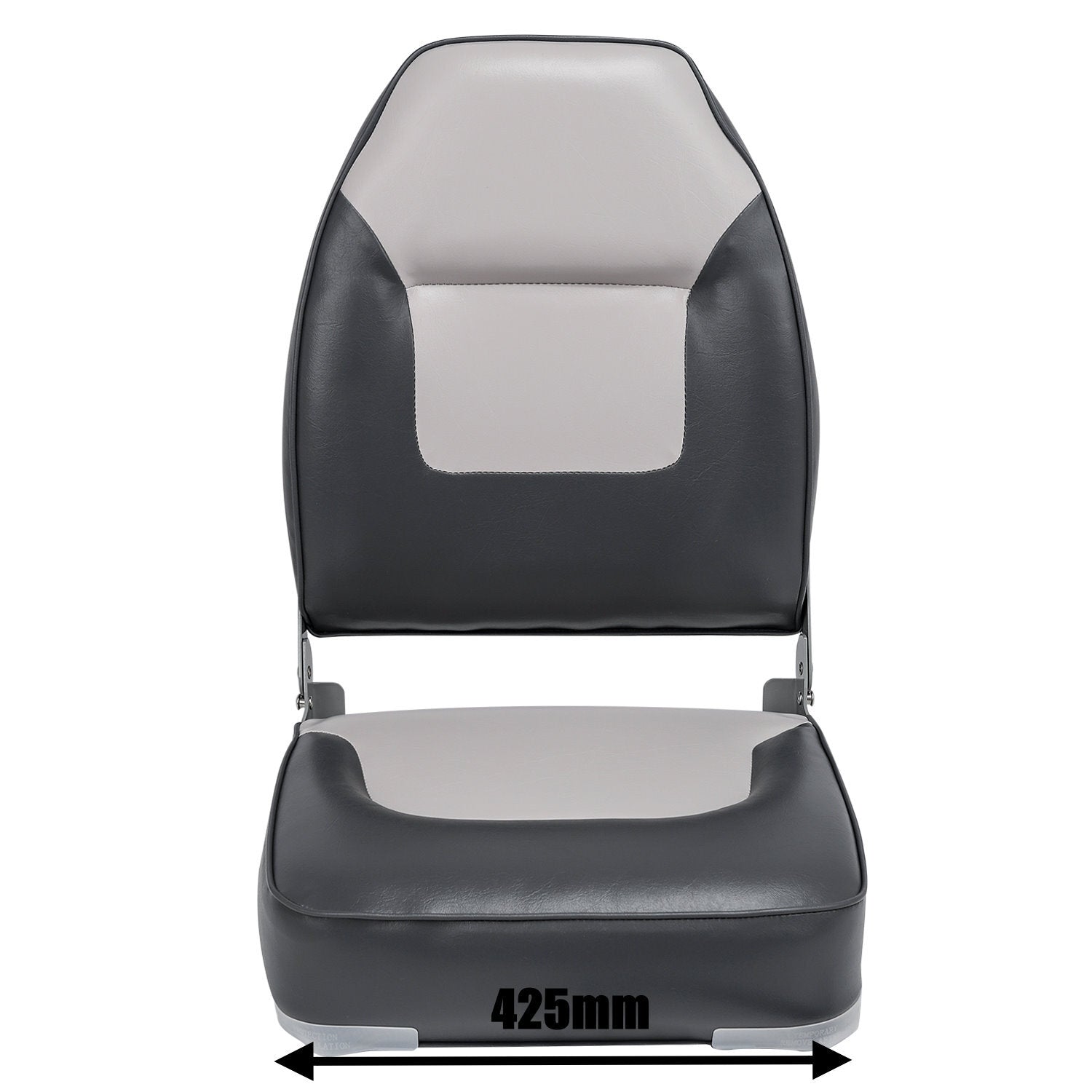 2 X High Back 28oz Marine Grade Vinyl Folding Boat Seat Charcoal Gre   86516gc 51090bb4 9f82 4683 95f2 C405e10a26cf 