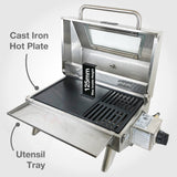 Portable BBQ Marine Boat Camping 316 Stainless Steel with Window - Complete Set - NEW Rail Mount Rack