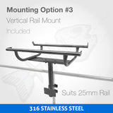 316 Marine Grade Portable BBQ - COMPLETE SET - RAIL MOUNT Mounting Rack, Bag & Cover