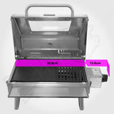 Portable BBQ Marine Boat Camping 316 Stainless Steel with Window - Complete Set - NEW Rail Mount Rack