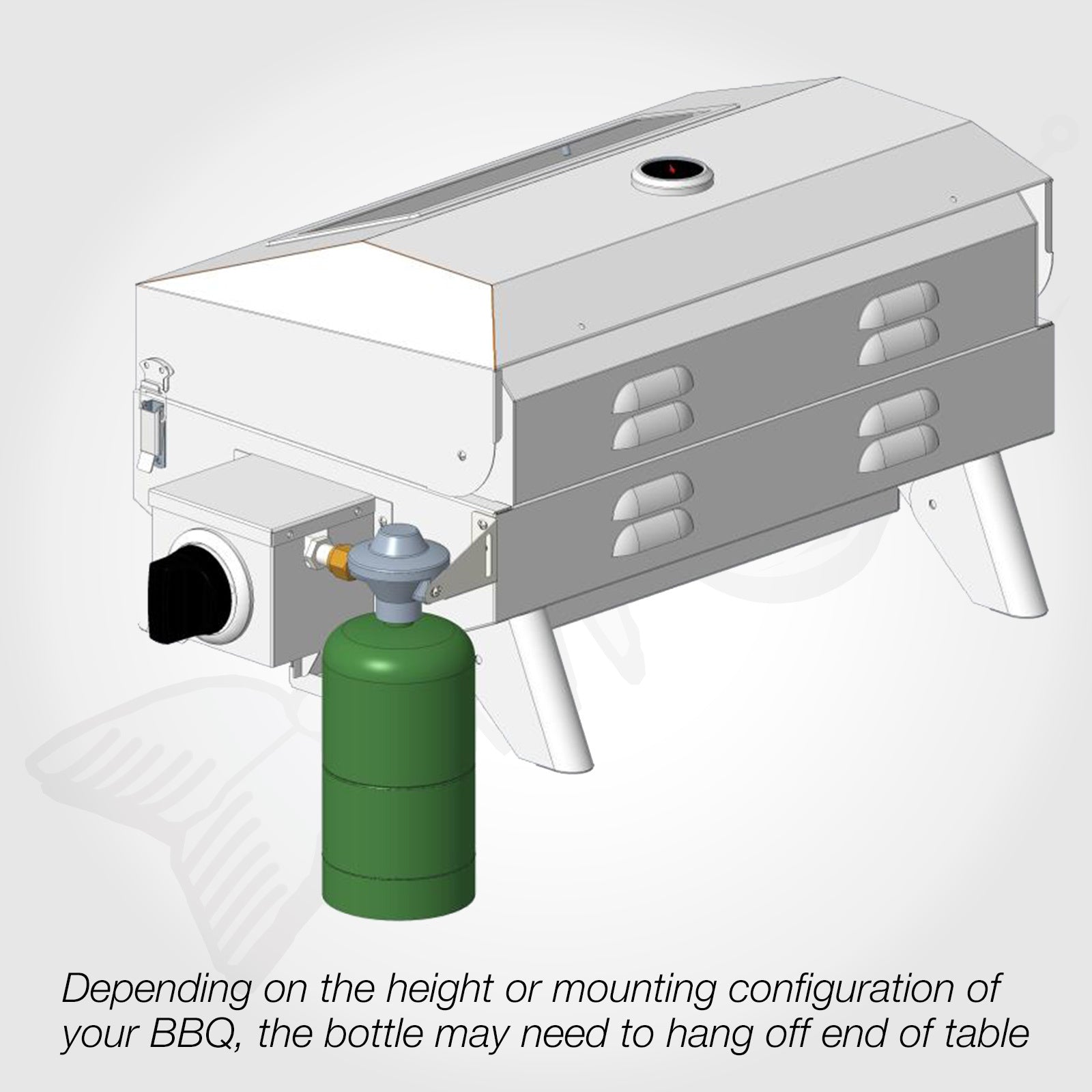 Gas adapter for clearance bbq