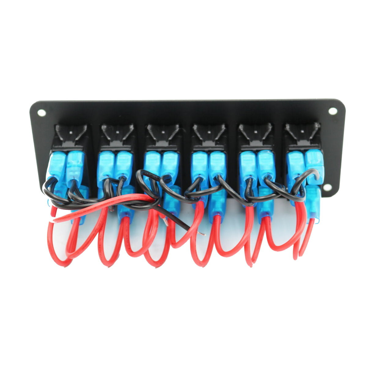 BlueFusion 6 Gang Aluminium Boat Switch Panel – 12V/24V, IP65 Waterproof, MD1254/6S
