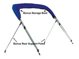 Extra Long 3 Bow Bimini Top Boat Canopy - Navy Blue
