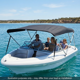 Low Profile Bimini Top | 1.8m Length | 85cm Height | Suits Ski & Speed Boats