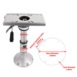 Heavy Duty Boat Pedestal Air Ride Height Adjustable 432mm - 610mm With Slide & Swivel