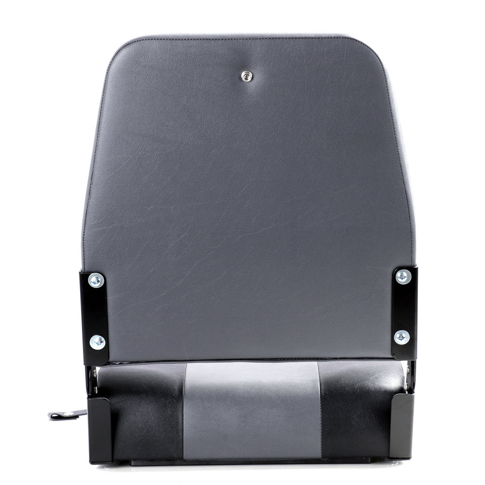 2 x 28oz Marine Grade Vinyl Folding Charcoal/Black Boat Seat