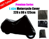 L 190T Polyester Taffeta Dust Rain UV Protection Motorbike Motorcycle Cover Black