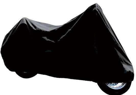L 190T Polyester Taffeta Dust Rain UV Protection Motorbike Motorcycle Cover Black