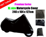 XL 190T Polyester Taffeta Dust Rain UV Protection Motorbike Motorcycle Cover Black