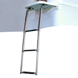 3 Step Under Platform Telescoping Boat Ladder Compact Deck Swimming Platform Boarding