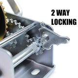 2500LBS Hand Winch Synthetic Strap 2-Speed Manual Car Boat Trailer 4WD Kaiser Boating Australia