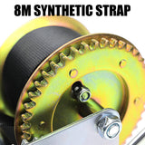 2500LBS Hand Winch Synthetic Strap 2-Speed Manual Car Boat Trailer 4WD Kaiser Boating Australia
