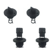 4 x Complete Boat Bung Set - Round Top - Black Kaiser Boating Australia