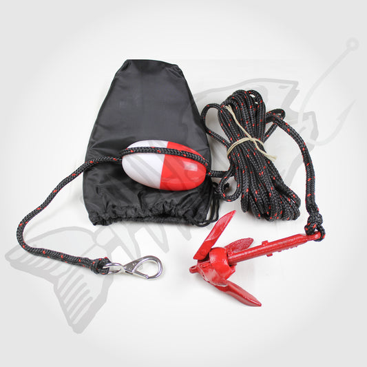 Small 0.7kg Folding Grapnel Lockable Anchor Kit for Kayak, Jet Ski, PWC & boat