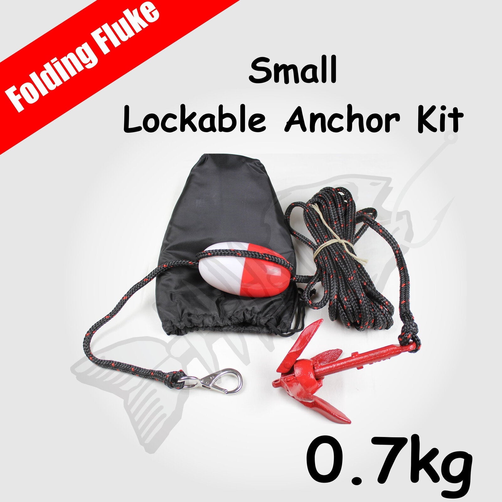 Moclear Kayak Anchor Kit, 0.7KG Compact Folding Grapnel Anchor For Kayaks, Canoes, SUPs, Jet Skis, Small Boats - Lightweight Portable Marine Boat Anchor With Rust-Resistant Design (Black), Anchors - Canada